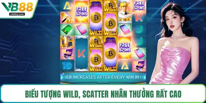 Biểu tượng wild, scatter nhân thưởng rất cao