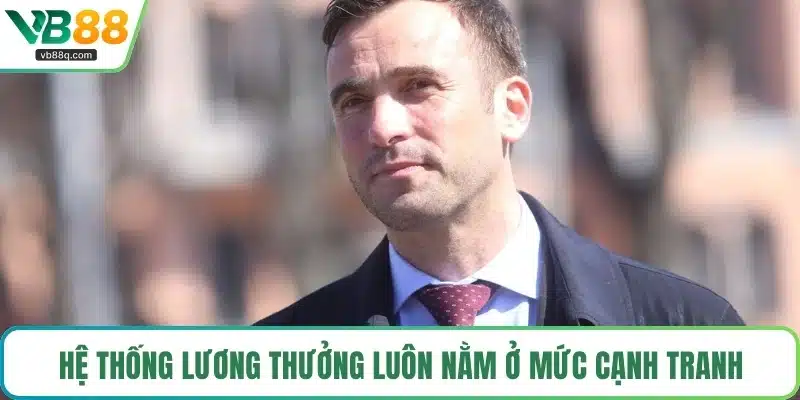 Hệ thống lương thưởng luôn nằm ở mức cạnh tranh