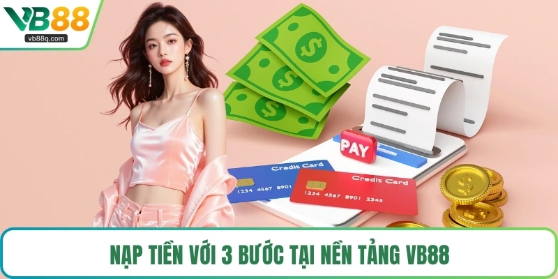 Nạp tiền với 3 bước tại nền tảng VB88